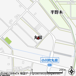 愛知県安城市小川町丸根周辺の地図