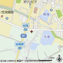 兵庫県加東市松尾540周辺の地図