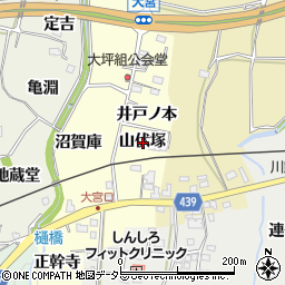 愛知県新城市大宮山伏塚周辺の地図