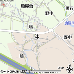 愛知県岡崎市鹿勝川町辻周辺の地図
