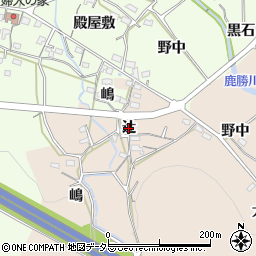 愛知県岡崎市鹿勝川町（辻）周辺の地図