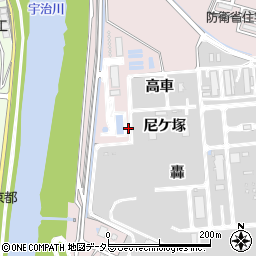 京都府宇治市五ケ庄尼ケ塚周辺の地図