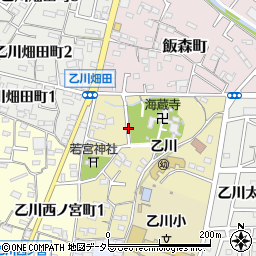 愛知県半田市乙川若宮町周辺の地図