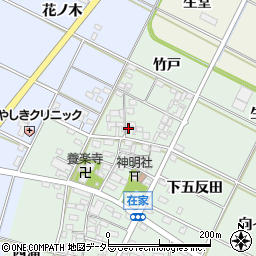 愛知県岡崎市在家町竹戸46周辺の地図