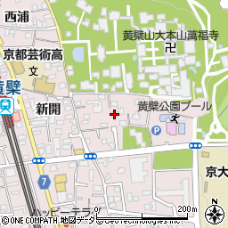 京都府宇治市五ケ庄三番割11周辺の地図