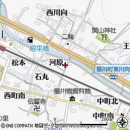 愛知県岡崎市藤川町河原19周辺の地図