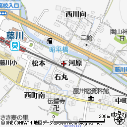 愛知県岡崎市藤川町河原16周辺の地図