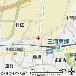 愛知県新城市竹広408周辺の地図
