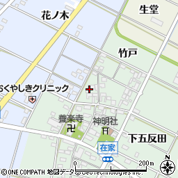 愛知県岡崎市在家町竹戸36周辺の地図