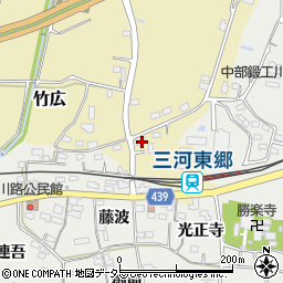 愛知県新城市竹広416周辺の地図