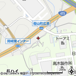 愛知県岡崎市樫山町広表12周辺の地図