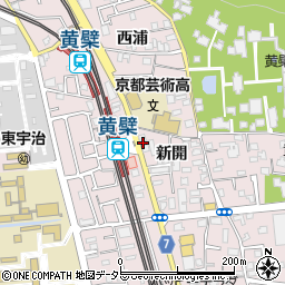宇治市立駐輪場ＪＲ黄檗駅前駐輪場周辺の地図