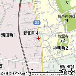 愛知県常滑市新田町4丁目105周辺の地図