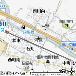 愛知県岡崎市藤川町河原5周辺の地図