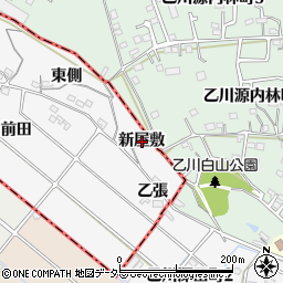 愛知県知多郡阿久比町横松新屋敷周辺の地図