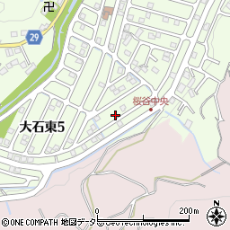滋賀県大津市大石東5丁目18周辺の地図