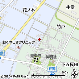 愛知県岡崎市下青野町花ノ木105周辺の地図