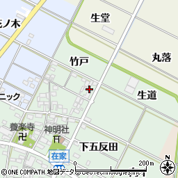 愛知県岡崎市在家町竹戸10周辺の地図