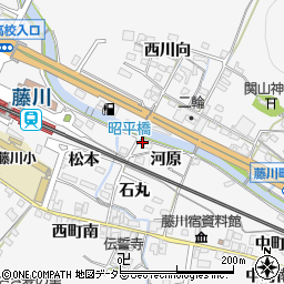 愛知県岡崎市藤川町河原8周辺の地図