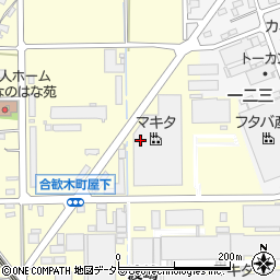 愛知県岡崎市合歓木町屋下周辺の地図