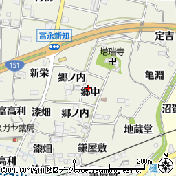 愛知県新城市富永郷中16周辺の地図