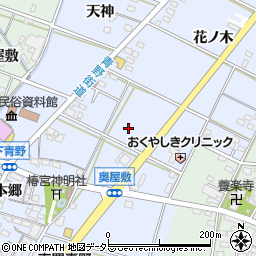 愛知県岡崎市下青野町奥屋敷周辺の地図