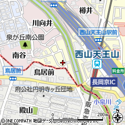 京都府長岡京市友岡川向イ1-53周辺の地図