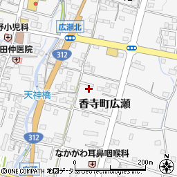兵庫県姫路市香寺町広瀬周辺の地図