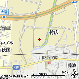愛知県新城市竹広石塚周辺の地図