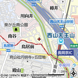 京都府長岡京市友岡川向イ1-54周辺の地図