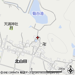 兵庫県姫路市山田町北山田周辺の地図