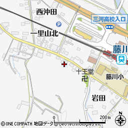 愛知県岡崎市藤川町一里山南周辺の地図