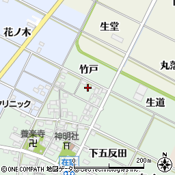 愛知県岡崎市在家町竹戸16周辺の地図