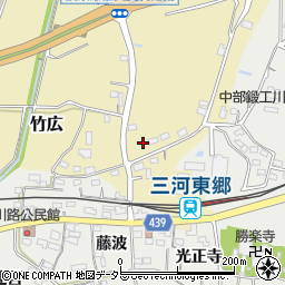 愛知県新城市竹広（藤浪）周辺の地図