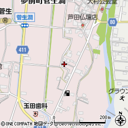 兵庫県姫路市夢前町菅生澗522-7周辺の地図