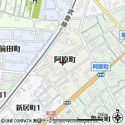 愛知県半田市阿原町周辺の地図