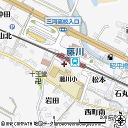 愛知県岡崎市藤川町西町北周辺の地図