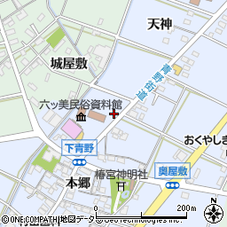 岡崎警察署六ツ美交番周辺の地図