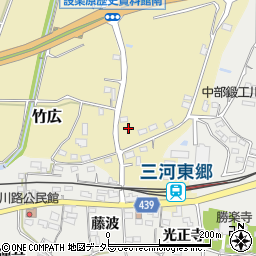 愛知県新城市竹広418周辺の地図