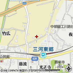 愛知県新城市竹広440周辺の地図