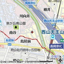 京都府長岡京市友岡川向イ1-28周辺の地図