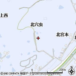 兵庫県宝塚市大原野北穴虫周辺の地図