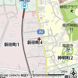 愛知県常滑市新田町4丁目80周辺の地図
