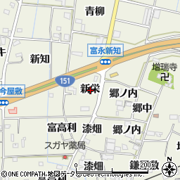 愛知県新城市富永新栄周辺の地図