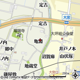 愛知県新城市富永亀淵周辺の地図