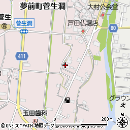 兵庫県姫路市夢前町菅生澗522周辺の地図