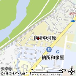 京都府京都市伏見区納所中河原周辺の地図