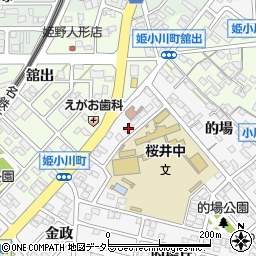 愛知県安城市小川町金政44-1周辺の地図