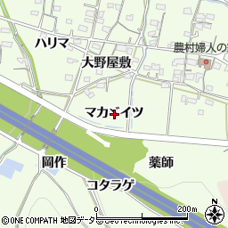 愛知県岡崎市牧平町マカヾイツ周辺の地図
