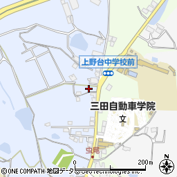 兵庫県三田市大原1557周辺の地図